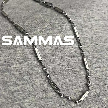 SAMMAS🔥 莫比烏斯 十字 竹節 基礎設計款 項鍊 鈦鋼 不掉色 不過敏 項鏈 冷淡風 簡約 鋼錬 星芒 個性項錬
