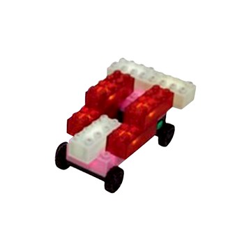 LIGHT STAX 手作小顆粒系列 亮亮積木 聲控版 亮亮小車  紅色款  紅色款 亮亮小車  1組