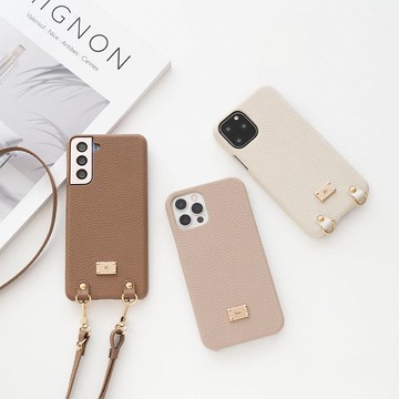 相容於所有型號 帶銘牌的智慧型手機外殼 [Marutto 簡單姓名刻] 智慧型手機肩部暗色姓名牌，帶文字 BE12U