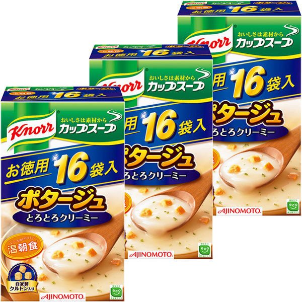 味の素クノール　カップスープ　ポタージュ　16P×3個　味の素