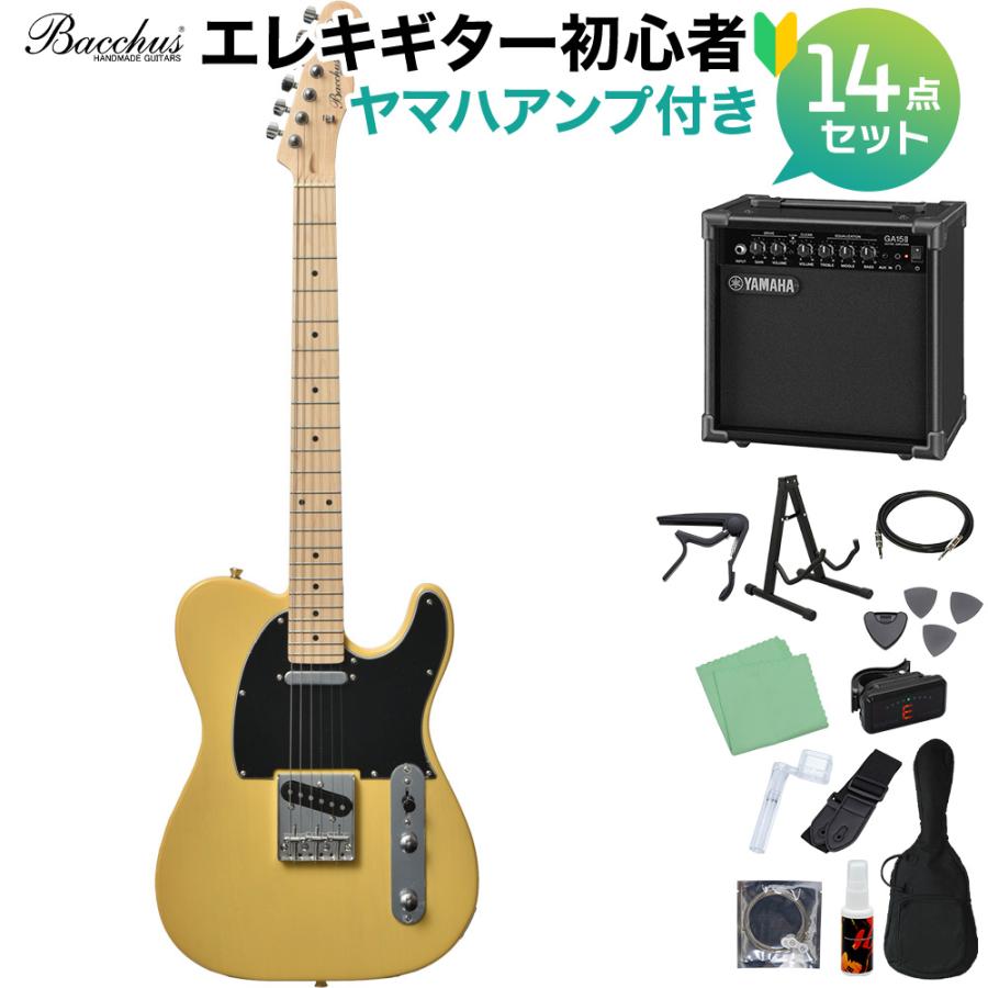 Bacchus バッカス BTE-1M BBD エレキギター初心者14点セット〔ヤマハアンプ付き〕 テレキャスタイプ