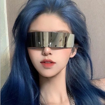 我就奇怪 科技感眼鏡 賽博龐克風 一體眼鏡 蹦迪眼鏡 潮流 LED 發光奶嘴 眼鏡 蹦迪 派對 聚會 酒吧 夜店
