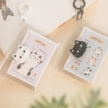 O-CAT - 貓咪三折遛卡包。JBG-257。追星收納