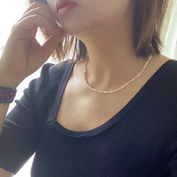 14KGF 巴洛克珍珠壁爐項鍊帶來幸福六月誕生石