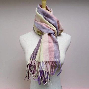 簡約暖絨時尚圍巾(隨機出)