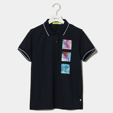 女士 酒精水墨藝術短袖POLO衫