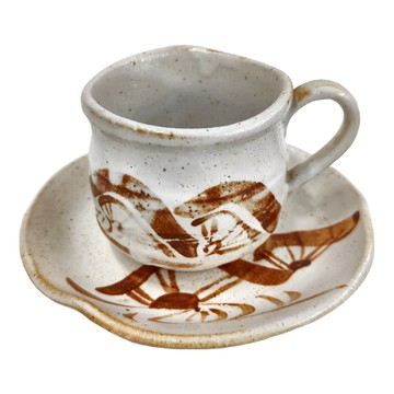 白志野咖啡杯組  咖啡杯 + 杯碟  1組