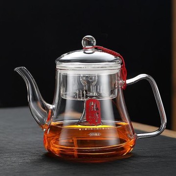 加厚玻璃蒸茶壺大容量耐熱玻璃蒸汽燒水壺電陶爐家用黑白茶煮茶壺