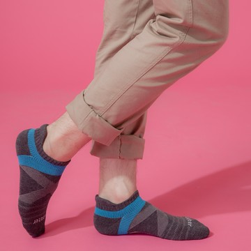 FooterX型雙向減壓足弓船短男襪-深灰L