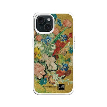 iPhone 15 SolidX 白 - Van Gogh Museum - Vincent 的花朵-50週年紀念款
