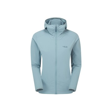 RAB Borealis Hoody Wmns 彈性防風透氣連帽外套 女款 堡壘灰 #QWS77