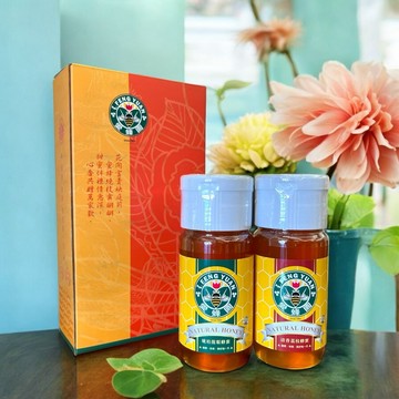 【新竹蜂蜜 愛蜂園】琥珀龍眼蜂蜜700g+清香荔枝蜂蜜700g -蜂幸福禮盒裝