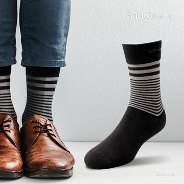 【科技紳士襪-條紋黑】