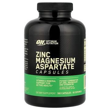 Optimum Nutrition, 天冬氨酸鎂鋅片劑，180 粒膠囊