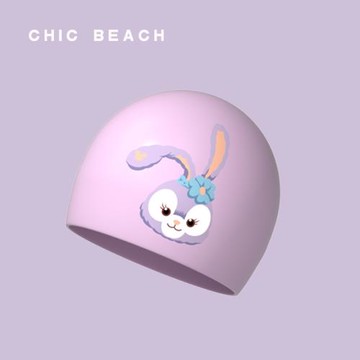 兒童泳帽女孩男童女童硅膠防水長發不勒頭卡通專業護耳寶寶游泳帽