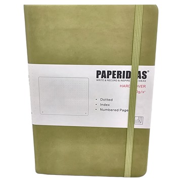 PAPERIDEAS A5 硬皮點陣筆記本  188頁  山梔茶  1本
