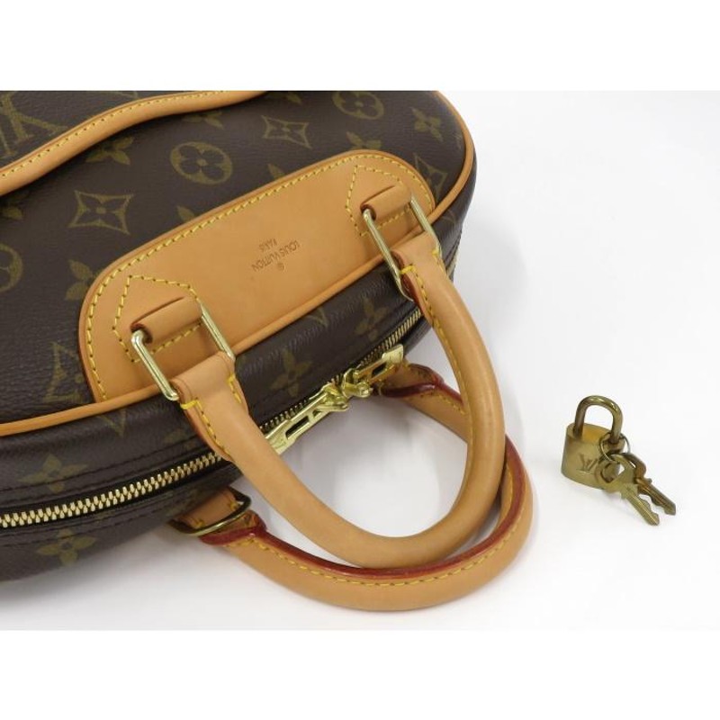 中古】LOUIS VUITTON ミニボストンバッグ トゥルーヴィル モノグラム ブラウン系 M42228 | LINEショッピング