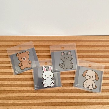 玩偶動物 水晶貼紙 轉印貼紙 防水貼紙 行李箱貼紙 水晶轉印貼紙