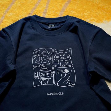 Upch 簡單的心態，簡單的幸福。顯瘦夏天休閑百搭短袖t恤寬松男女