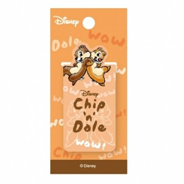 小禮堂 迪士尼 奇奇蒂蒂 造型書籤磁鐵夾 (橘勾手款)