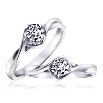ides 精選30分E/VS1八心八箭頂級車工3EX鑽石戒指求婚結婚戒/情緣