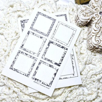 黑色方形邊框貼紙