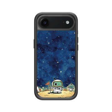 iPhone Air Mod NX -邊框背蓋組合 (相機按鈕) 黑 - 怪奇事物所 Incrediville - 所長的星際迷航