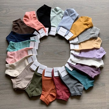 【S.One】正韓-韓國製造 空運來台 21色素色襪 踝襪 正韓襪 globalone