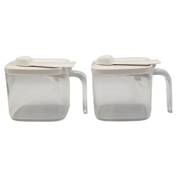 台壁兩用調味盒 調料盒 單格  2個附匙調料盒  2個