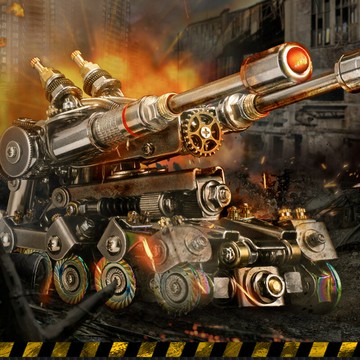 機械黨拼裝模型 天啟坦克II3D立體高難度解壓玩具桌面擺件【益三和】可開發票