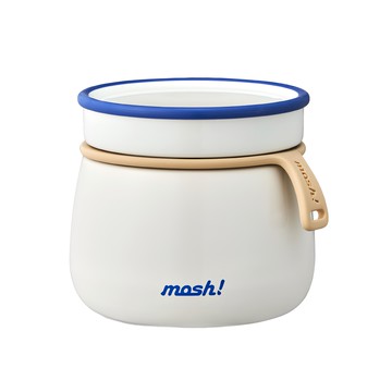 mosh Latte Food Jar 不鏽鋼保溫保冷食物罐 白色  350ml  1個