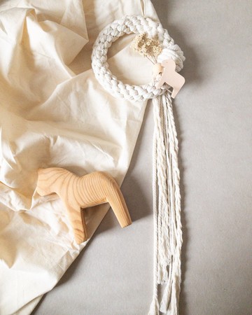 新年繩結裝飾2026 編織花環 -達拉馬-