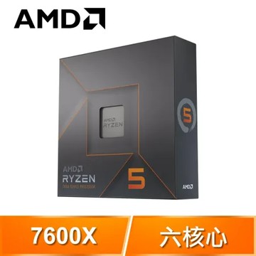 AMD Ryzen 5 7600X 6核/12緒 處理器《4.7GHz/38M/105W/AM5》