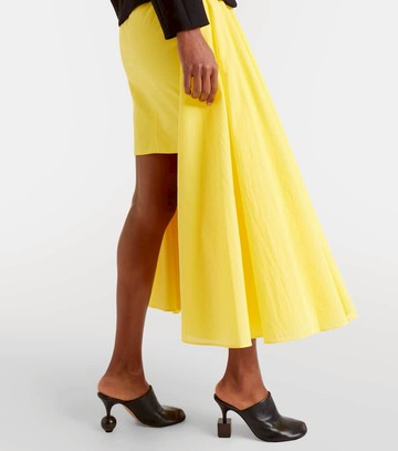 Jacquemus Paysan asymmetric cotton-blend midi skirt
