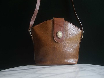 【老時光 OLD-TIME】早期二手包法國品牌PARISTAR皮革肩背包