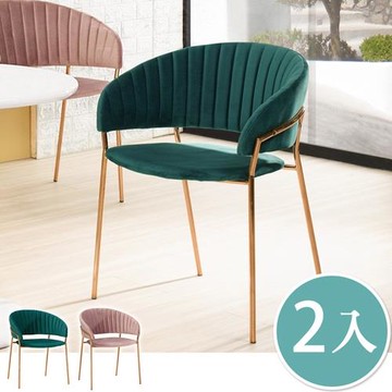 Boden-迪蘭莎質感絨布面餐椅/單椅(兩色可選)(二入組合)