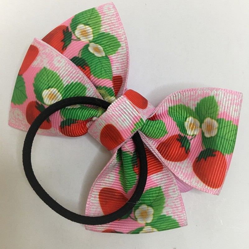 ハンドメイドヘアアクセサリー イチゴヘアゴム ピンク2重リボンでおしゃれ女の子のための可愛い保育園 幼稚園 小学生キッズアイテム 通販 Lineポイント最大5 0 Get Lineショッピング