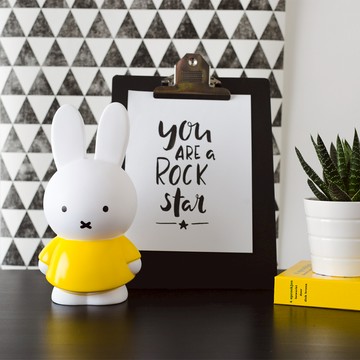 Miffy-MIFFY米菲兔商店 - Miffy 米菲兔經典款公仔存錢筒-大號-黃色