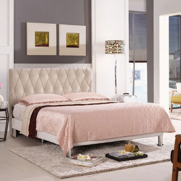 【H&D東稻家居】5尺雙人床組(米黃布)(TCM-02564)