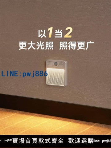 【物美價廉】德國柏曼地腳燈 人體感應壁燈 客廳走廊小夜燈免布線充電過道燈具