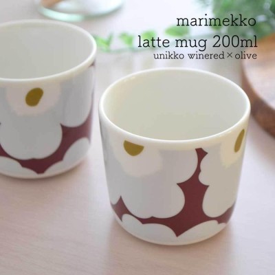 マリメッコ marimekko ウニッコ unikko ワインレッド グレー