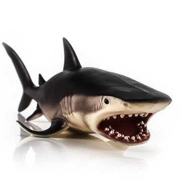 🌈「動物世界」仿真深海海洋大鯊魚虎鯊模型實心靜態兒童早教認知擺件手辦