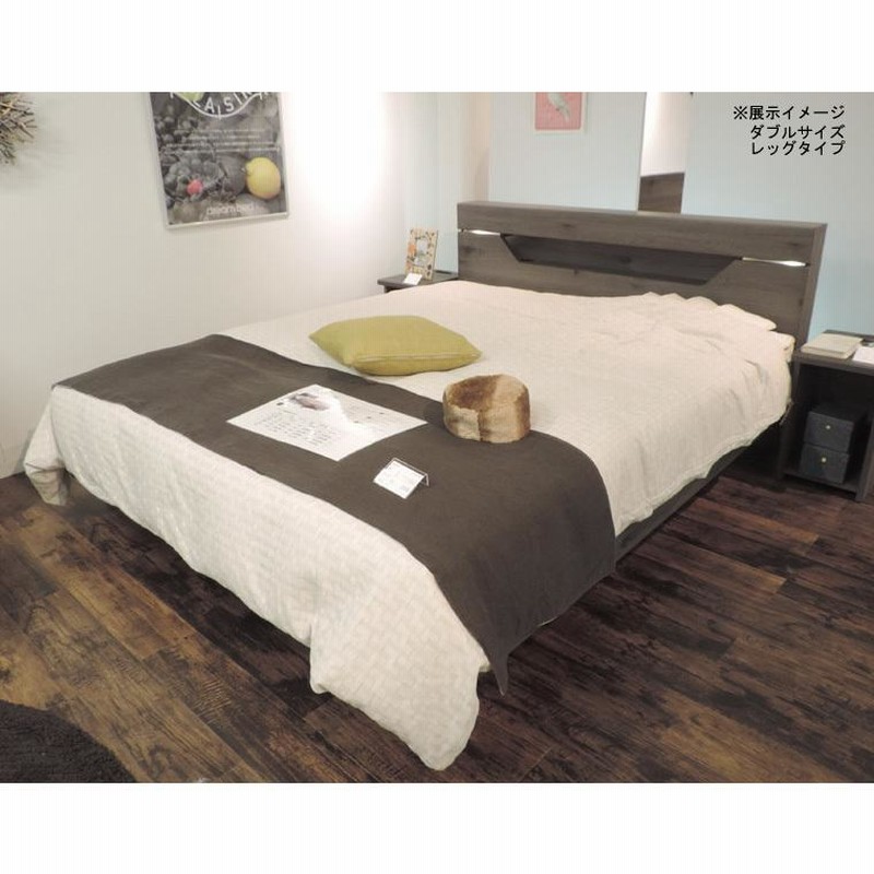 ドリームベッド プライシア2143 セミダブル 棚付き 宮付き 照明 ...