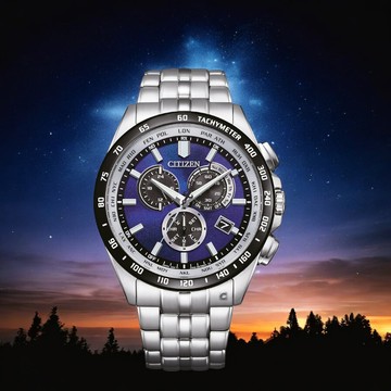 CITIZEN 星辰錶  UNITE with BLUE 系列 限量 光動能 電波 男錶-CB5874-81L