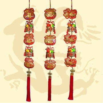 福運齊來彩金吊飾 105公分