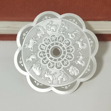 足銀999銀八卦銀鎖十二生肖掛件寶寶銀器小孩生日禮物 銀鎖