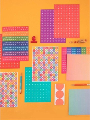 LUKA LAB Rainbow Sticker Pack Set of 9 Stationery
