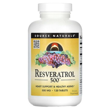 Source Naturals, Resveratrol 500™，500 毫克，120 片