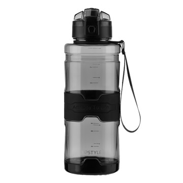 UPSTYLE Tritan 健身水壺  透明 黑  700ml  1個