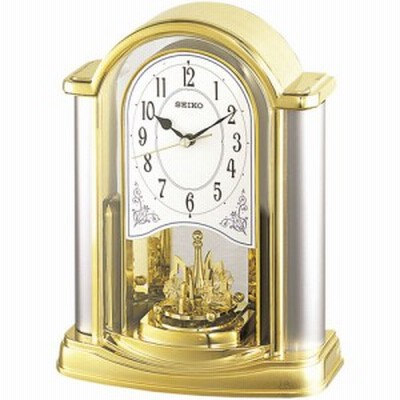 SEIKO [国内正規品]セイコークロック スタンダード 回転飾り クォーツ置時計 BY418G アナログ 金色 ラッピング無料